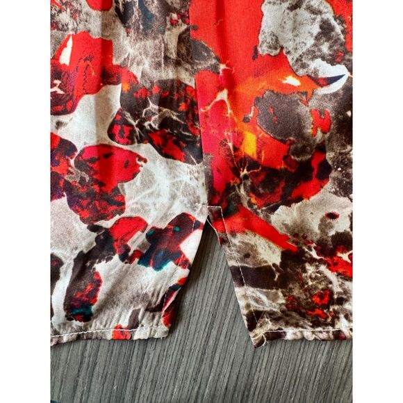 Kasper Plus Printed Satin Sleeveless Top Women's Scoop Neck Colorful Blouse 3X - Picture 5 of 7